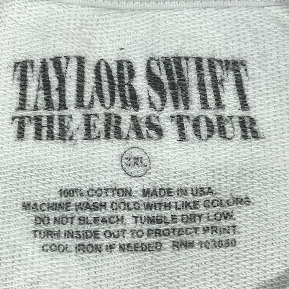 Taylor Swift The Eras Tour Band Sweatshirt Unisex 3XL White Black Collage USA - Picture 4 of 7